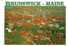 NEW 4x6 Unposted Postcard Maine Brunswick Fall Autumn Foliage Aerial view picture