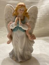 Home Interiors Gifts Homco #1474 Angelic Prayers Angel Figurine EUC 6” picture