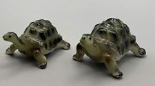 2pc Lot Hagen Renaker Mama & Baby Green Box Turtles, Miniature Ceramic Figurines picture
