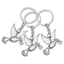 3pcs Dove Shaped Keychains Decorative Keychain Pigeon Dove Style Key Rings picture