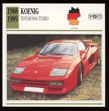 1988 1989  Koenig  Testarossa Turbo  Classic Cars Card picture
