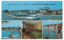 Norfolk VA Quality Courts Motel Postcard ~ Virginia picture