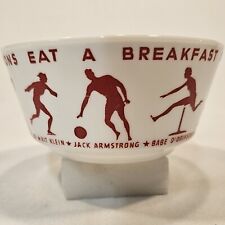 Wheaties Bowl - Vintage 1937 Milk Glass Eat A Breakfast Of Champions EUC picture
