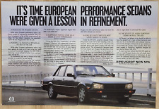 1986 Peugeot 505 STX 2-page Vintage Print Ad V6 