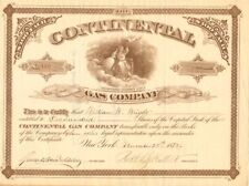 Continental Gas Co. - Stock Certificate - Utility Stocks & Bonds picture