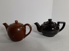 Lot Of 2 - Small Brown Teapots - Japan picture