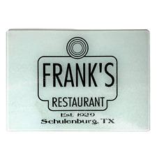 Frank's Restaurant Glass Trivet Schulenberg Texas Collectible Advertising RARE picture
