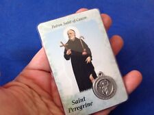 St Peregrine Healing Prayer Saint Medal Laminated Prayer Card Patron of Cancer picture