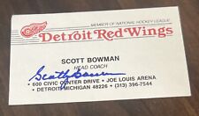 SCOTTY BOWMAN Autograph Signed Business Card NHL HOF Detroit Red Wings  picture