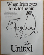 United Airlines Notre Dame Fighting Irish Football Program 1984 Print Ad picture