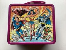 1976 Super Friends Metal  Lunchbox Batman Superman Wonder Woman No Thermos picture