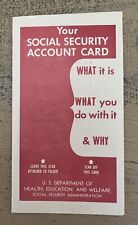 Vintage Social Security Account Card Information Pamphlet 1961 picture