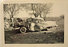 1954 FORD wreck, Oct 8, 1960. Gary Roberts. KINGMAN, KS. b&w photo 5