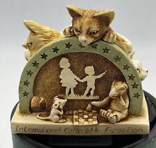 Harmony Kingdom Sneak Preview Cat Trinket Box NIB VTG 1998 Signed Hand Made picture