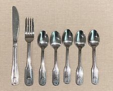 7 Pieces Vintage Edward Don Stainless Shell Pattern Flatware Knife Spoon Fork picture