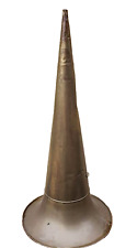 Antique Brass Umber Phonograph Witches Hat Horn Speaker picture