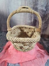 Vintage Woven Basket Cottagecore Home  Decor Country Charm Storage  picture