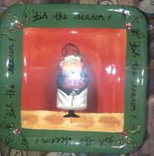 4 Certified International Tracy Flickinger tis the season Waiter plates CIC picture