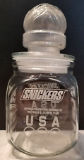 Snickers Canister Jar with Lid Clear Glass 1992 Olympic Team USA Barcelona Nut picture