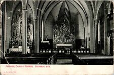 Interior, Catholic Church, Columbus, Nebraska NE 1907 Postcard picture