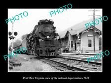 OLD 8x6 HISTORIC PHOTO OF PRATT WEST VIRGINIA THE RAILROAD DEPOT STATION c1940 picture