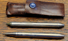 Vintage Metal Pen & Pencil Set w/ Leather Case picture