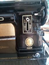 Vintage Singer Model 301A Black Slant Needle Sewing Machine W/ Case - Working picture