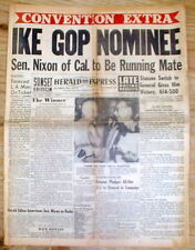 BEST 1952 display newspaper REPUBLICANS nominate DWIGHT EISENHOWER for PRESIDENT picture