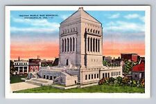 Indianapolis IN-Indiana, World War Memorial, Plaza, Antique Vintage Postcard picture