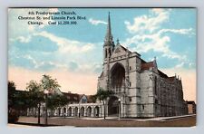 Chicago IL-Illinois, Presbyterian Church, Religion, Vintage c1916 Postcard picture