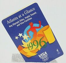 Atlanta 1996 Key To Olympic Sites & Public Transit Pocket Map Credit Card Size picture