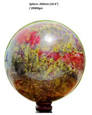 A++ Green Dragone Blood Stone Crystal Healing Charged Gift Huge Size Sphere 26cm picture