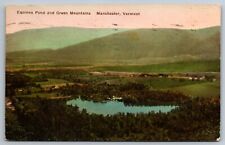 Equinox Pond & Green Mountains Manchester Vermont divided back Postcard picture