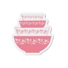 Vintage Inspired Pyrex Pink Gooseberry die cut magnet, cinderella bowl picture