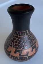 Navajo Hand Painted Etched Beautiful Southwest Signed Vase, B. Nez 3” picture