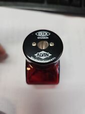Vintage Alvin DUX Style Red Glass Inkwell Style Pencil Sharpener picture