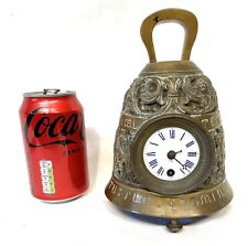 RARE Antique Brass Bell Shaped Miniature Bell Shaped Clock picture