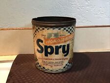 vintage tin Spry Pure Vegetable Shortening picture