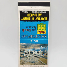 Vintage Matchcover Saskatchewan Potash Potassium picture
