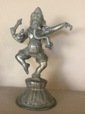 Beautiful Antique Brass Dancing Ganesh Ganesha Hindu Temple Sculpture - 8