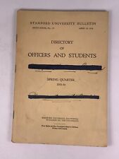 Stanford University 1934 Directory Of Officers And Students Spring Quarter 1933 picture