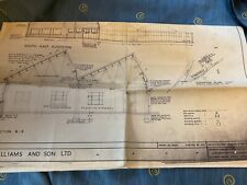 VERY RARE  Blueprints Schematics For Clifford Williams And Sons Factory, Vintage picture
