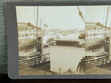 Vintage Stereoview Eugene Grasselli Tugboat New York City Ships Boats Amateur picture