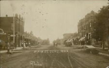 RPPC Dows Iowa Main Street Cigars 1909 to Black River NY real photo postcard picture