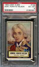 1952 TOPPS LOOK 'N SEE #109 ADM. HORATIO NELSON PSA 6 *DS14080 picture