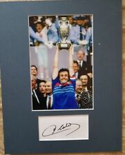 Michel Platini French Football legend signed display piece 14x11