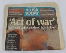 VINTAGE Sep 12 2001 USA Today Newspaper September 11 2001 picture