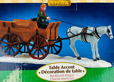 LEMAX Village Table Accent horse drawn carriage Wagon Buckboard chariot picture