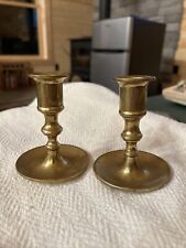 vintage small brass candlesticks picture