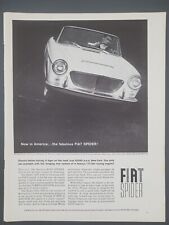 PRINT AD 1960 Fiat 1200 Spider Classic Vintage Car Convertible  picture